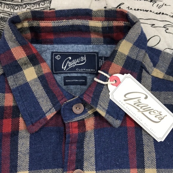 Grayers Eugene Heritage Plaid Modern Fit Flannel Shirt - Picture 5 of 9